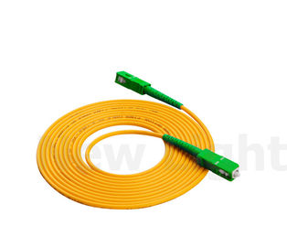 comprar Do diâmetro simples ótico do único modo 3,0 de cabo de remendo da fibra do SC/APC conector verde online manufacture