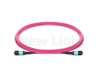 comprar núcleo OM4 12 MPO/MTP fêmeas - cabo de 5M de fibra ótica da magenta do cabo de remendo LSZH de MPO 3,0 online manufacture