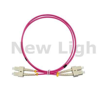 comprar 3 metros SC-SC OM4 Duplex Fiber Optic Patch Cord com clip para transmissão de dados de alta velocidade online manufacture