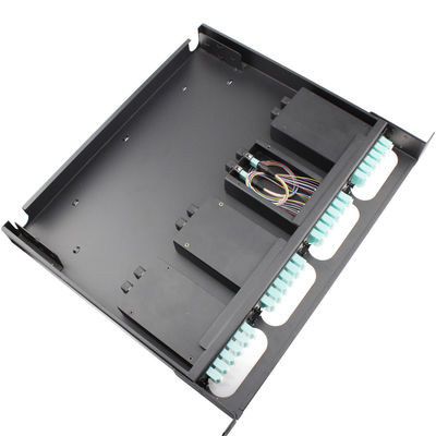 comprar Quadro de distribuição de fibra óptica de 1U com 144 núcleos, capacidade máxima e material de aço inoxidável para redes FTTH/FTTB/FTTX online manufacture