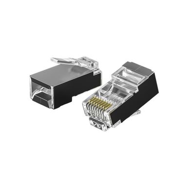 comprar Conector RJ45 de alto desempenho com contatos de ouro de 50U, Fluke Pass e design transparente sem emaranhamento online manufacture