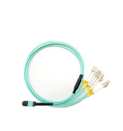 comprar 12 fibra Mpo ótico do cabo OM3 do núcleo MPO MTP ao ISO do CE do cabo da fuga do Lc habilitado online manufacture