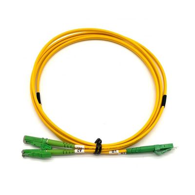 comprar E2000 APC Metal Cap Connector Single Mode Fiber Optic Patch Cord com 3,0 mm PVC Jacket Amarelo online manufacture