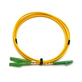 comprar PVC amarelo da manutenção programada DX do conector do tampão do metal do APC da fibra ótica do cabo de remendo de Outjacket E2000 interno online manufacture