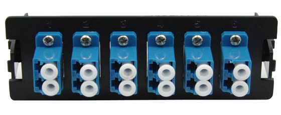 comprar Painel de Fibra Óptica LC Duplex de 12 Portas com Material Plástico e Instalação por Clipe para Distribuição 19 polegadas 1U online manufacture