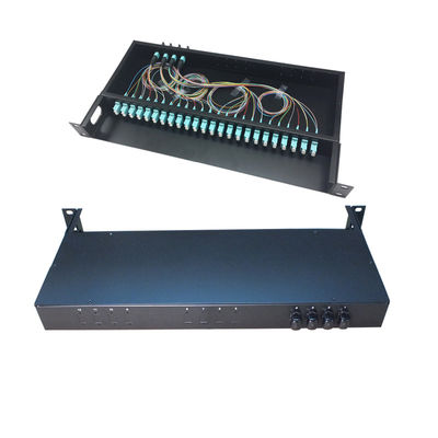 comprar 1U 19 Inch 48 Core MPO/MTP Fiber Optic Patch Panel para montagem em rack FTTH em data centers online manufacture