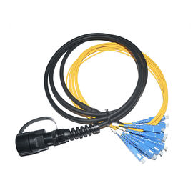 comprar MPO impermeável preto - fã da fibra ótica do único modo do núcleo do SC 12 - para fora cabo de remendo 3 medidores online manufacture