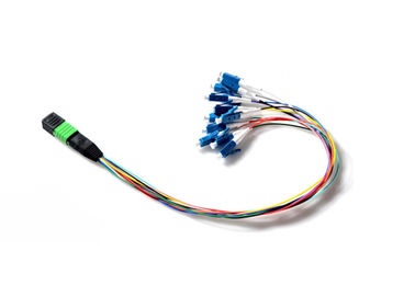 comprar MPO APC AO LC ventilam para fora 0.9mm cabo de remendo ótico do módulo simples de 12 fibras online manufacture