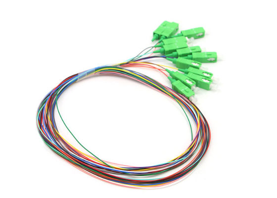 comprar 12 cores 0,9mm conector SC/APC de modo único Pigtail de fibra óptica com comprimento personalizável online manufacture