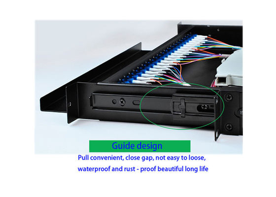 comprar Rack de Distribuição de Fibra Ótica Multimodo de Tamanho Padrão com 24 Adaptadores LC / SC e Design para Montagem em Rack para Redes FTTH online manufacture