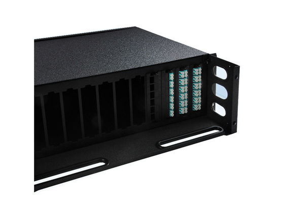 comprar 1U Rack Mount Multimode Fiber Optic Patch Panel com gaveta deslizante para redes FTTH FTTX online manufacture