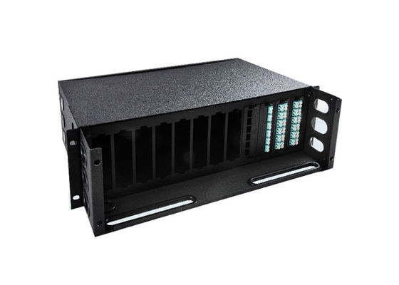 comprar 19 polegadas Rack Mount Fiber Optic Patch Panel com estrutura de gaveta para FTTH FTTB FTTX Network online manufacture