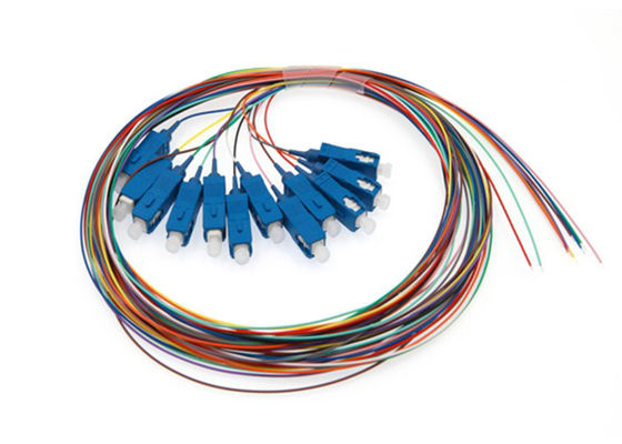 comprar Pigtail de fibra óptica personalizada com conector SC E2000 FC ST 0,9 mm 12 cabos de cores para transmissão de baixa perda online manufacture