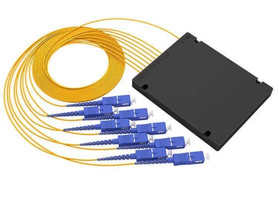 comprar Divisor de fibra óptica PLC 1x8 tipo caixa ABS com conector SC/PC para sistemas FTTX online manufacture