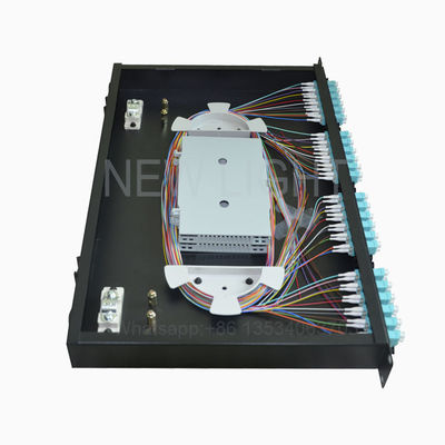 comprar 12 24 48 96 Porta Quadro de Distribuição de Fibra Óptica com Gaveta Deslizante e Construção em Aço Laminado a Frio online manufacture