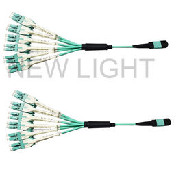 comprar Única bainha LSZH OM3 12 do cabo fêmea da fuga da fibra 3.0mm MPO online manufacture
