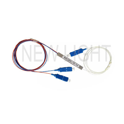 comprar FTTH 1x2 1x4 1x8 1x16 Fibra Óptica PLC Splitter com conector SC UPC/APC e tubo de aço inoxidável online manufacture
