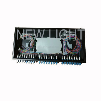 comprar 1U Rack Montado 48 Port LC Fiber Optic Patch Panel para OM3/OM4 Multimode Fiber Management online manufacture