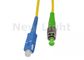 O cabo de fibra ótica de FC APC/SC UPC 3m, remendo da fibra do único modo cabografa para redes