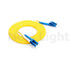 LC - fibra amarela 2,0 do dobro do cabo de fibra ótica do PVC do único modo 9/125 do LC/3,0 milímetros