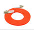 62.5 / 125 cor personalizada da laranja do comprimento do LC LC do cabo de remendo da fibra ótica 3.0mm
