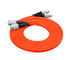 62.5 / 125 cor personalizada da laranja do comprimento do LC LC do cabo de remendo da fibra ótica 3.0mm