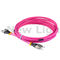 SC - duplex de fibra ótica do cabo de remendo do multi modo do SC bota OM4 50/125 vermelha/preto