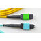 12 cabo do núcleo MPO MTP, conjuntos de cabo de fibra ótica amarelos do tronco da cor para SFP