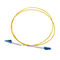 SC/UPC - PVC de fibra ótica simples/LSZH/OFNR do amarelo do cabo de remendo da manutenção programada do LC/UPC