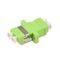 Adaptador plástico LC da fibra ótica à cor verde do LC milímetro OM5 com luva cerâmica