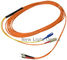 Cabo de remendo da fibra ótica do duplex 62.5/125/cabo de salto de acondicionamento modo da fibra ótica