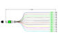 a fibra 12 de 0.9mm ventila para fora o cabo de remendo ótico/homem simples do módulo MPO APC A SC APC