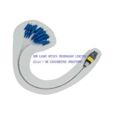 8 núcleo OM3 Multimodo MPO MTP Cable com polaridade B feminina para transmissão de dados de alta velocidade