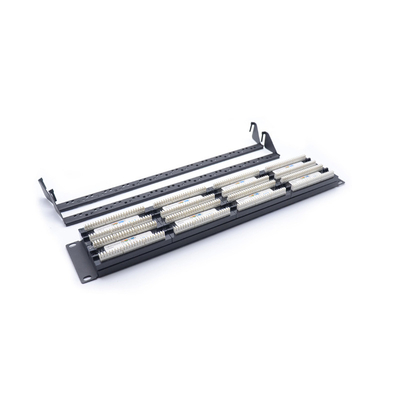 1U Metal RJ45 Patch Panel para conexões Ethernet Cat5e/Cat6/Cat6a/Cat7 montáveis em rack