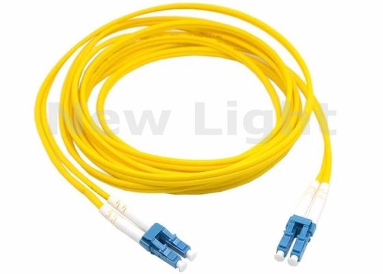 Cabo jumper de fibra LC-LC monomodo com diâmetro de 2,0 mm e polimento UPC para transmissão de dados de alta velocidade