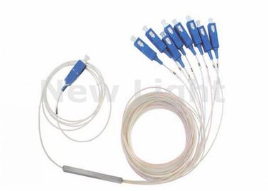 Tipo de aço do tubo do divisor do acoplador da fibra ótica do único modo do PLC do SC UPC 1X8 para FTTH