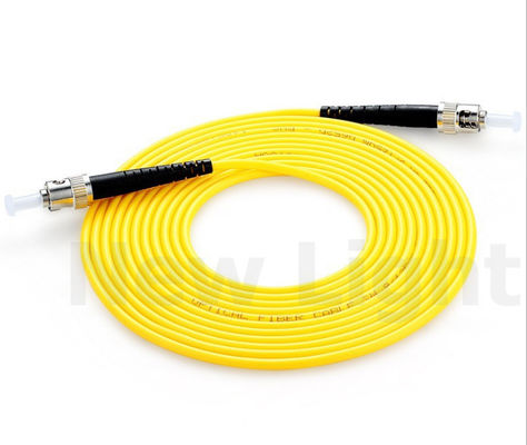 ST/UPC Cordão de Ligação de Fibra Óptica de Modo Único com 2,0 mm de Diâmetro Cable de Ligação de Fibra PVC/LSZH Amarelo