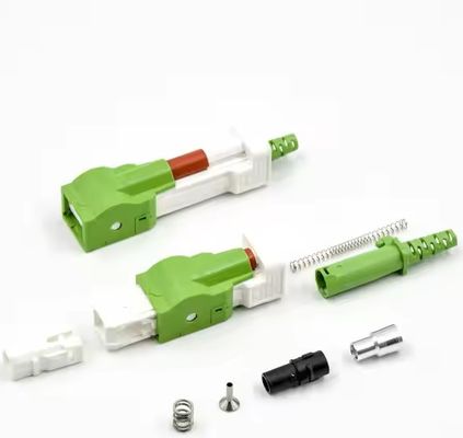 Conector de fibra óptica SC/APC com obturador automático e proteção contra laser de poeira para 200 ciclos de acoplamento