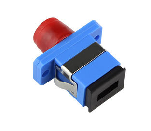SC - perda de inserção material do plástico/metal do adaptador da fibra ótica de FC/ST baixa para o cabo
