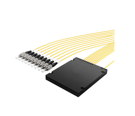 Divisor de Fibra Óptica Monomodo Certificado CE 1x16 com Conector SC APC para Sistemas de Telecomunicações