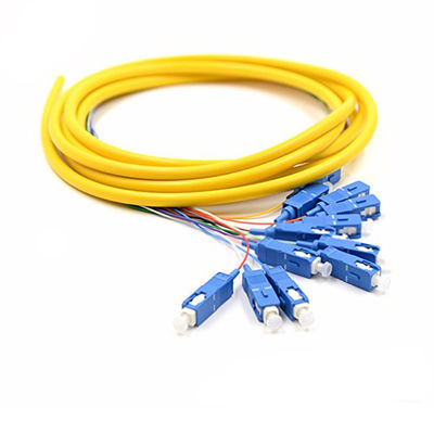 0.9mm Diâmetro Pigtail de fibra de modo único com conector SC e comprimento de 1,5m para baixa perda de inserção
