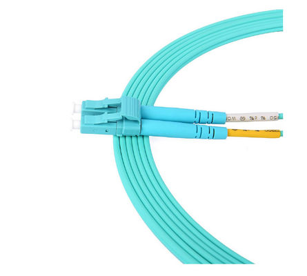 Multi Mode OM3 Duplex Fiber Optical Patch Cord com LSZH Material Jacket e 3,0 mm de Diâmetro