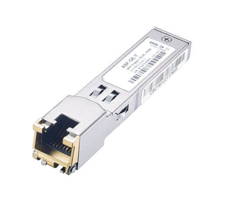 Transceptor de fibra SFP de comprimento de onda de 850 nm com conector feminino RJ45 e taxa de dados de 1,25 Gb/s para aplicações 10G base-SR/SW