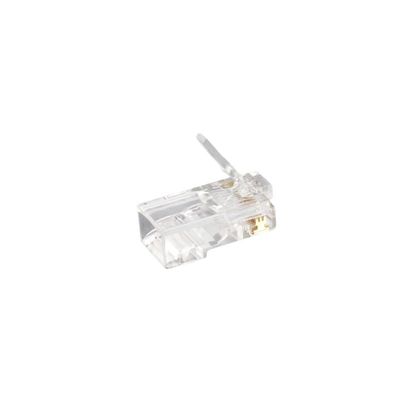 Plug RJ45 transparente certificado pela Fluke com contatos de cobre puro para Gigabit Ethernet