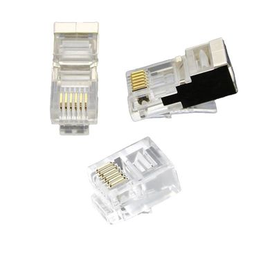 Conector RJ45 de projeto transparente testado por Fluke com largura de banda de 250 MHz para redes CAT6