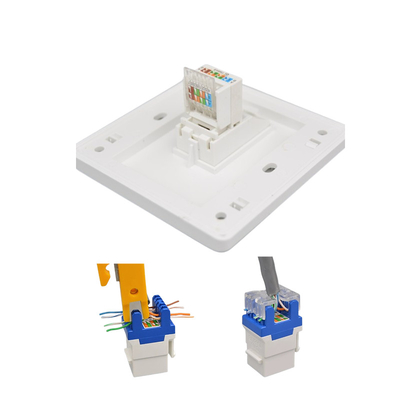 110-240V CAT5 CAT6 CAT7 Soquetes Multifunção Placa de parede Interruptor Branco/Negro