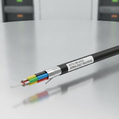 GYTA Cable de fibra óptica blindado com fita de alumínio com tubo solto e modo único G652D para conduto aéreo