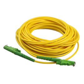Tampão 9/125 do metal do cabo de remendo E2000 da fibra ótica do PVC APC 1310/1550 de comprimento de onda G652D