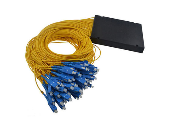 1x64 ABS Box Type PLC Fiber Optic Splitter com conector SC para redes de modo único