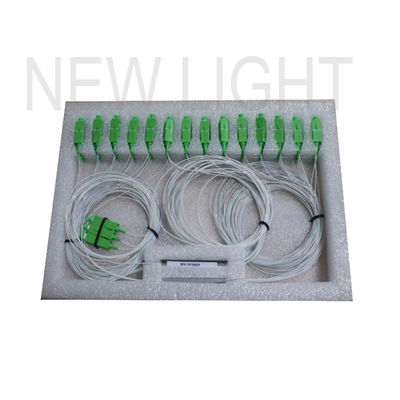 1x32 PLC Splitter com conector SC APC e baixa perda de inserção para redes de fibra óptica
